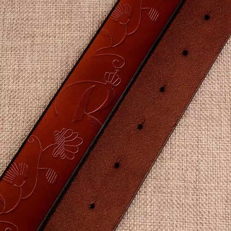 Sunflower Pattern Needle Buckle Belt - Additional View 4