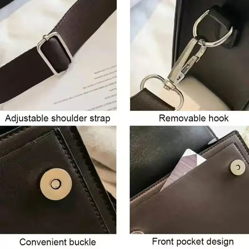 Classic Designer PU Leather Crossbody Bag - Additional View 3