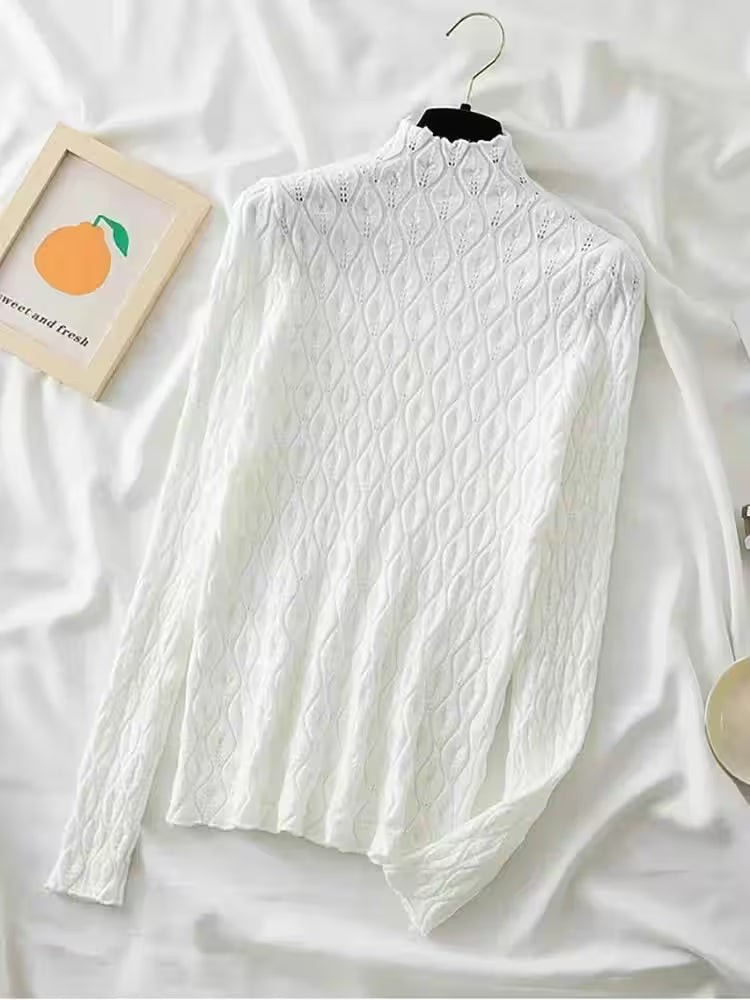 Cashmere Turtleneck Sweaters - Women's Fashion - View 9